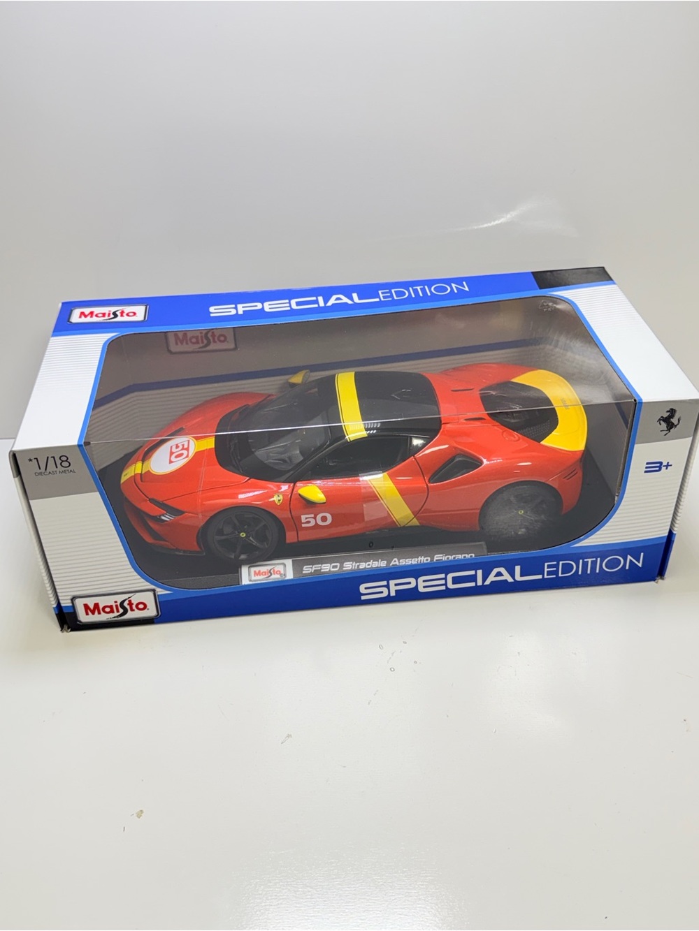 Maisto Special Edition Red & Yellow Race Car Toy